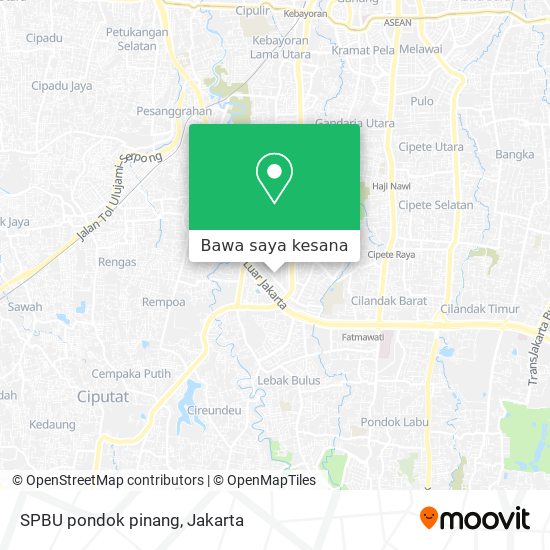 Peta SPBU pondok pinang