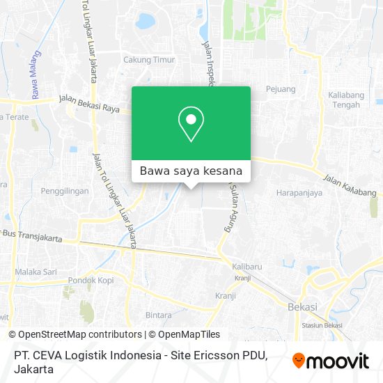 Peta PT. CEVA Logistik Indonesia - Site Ericsson PDU