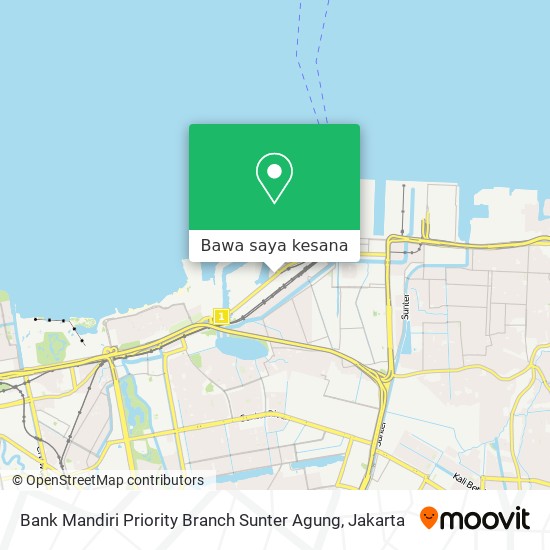 Peta Bank Mandiri Priority Branch Sunter Agung