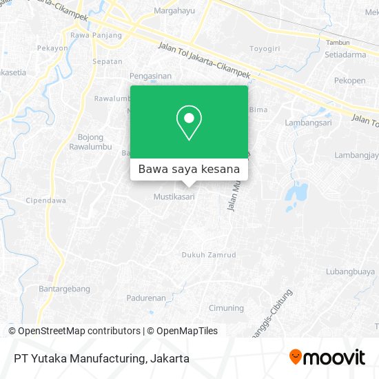 Peta PT Yutaka Manufacturing