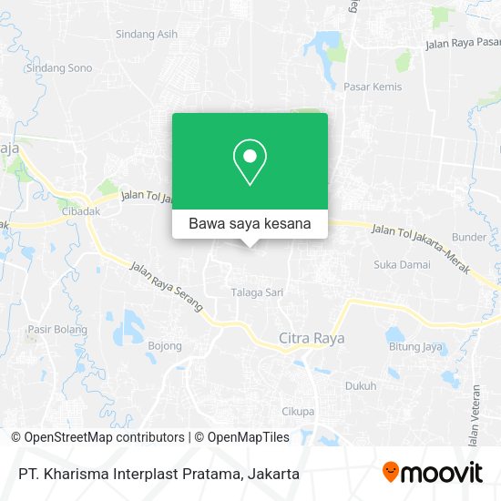 Peta PT. Kharisma Interplast Pratama