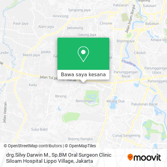 Peta drg.Silvy Darwin M., Sp.BM Oral Surgeon Clinic Siloam Hospital Lippo Village