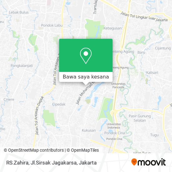 Peta RS.Zahira, Jl.Sirsak Jagakarsa