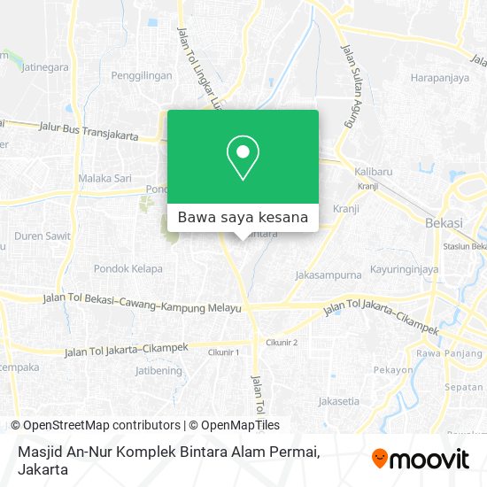 Peta Masjid An-Nur Komplek Bintara Alam Permai