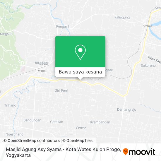 Peta Masjid Agung Asy Syams - Kota Wates Kulon Progo