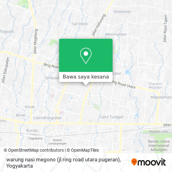 Peta warung nasi megono (jl.ring road utara pugeran)