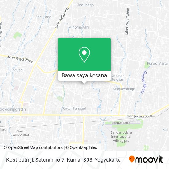 Peta Kost putri jl. Seturan no.7, Kamar 303