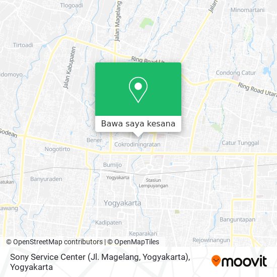 Peta Sony Service Center (Jl. Magelang, Yogyakarta)