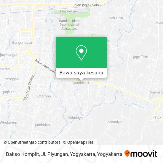 Peta Bakso Komplit, Jl. Piyungan, Yogyakarta