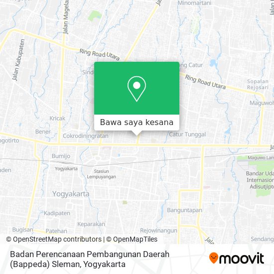 Peta Badan Perencanaan Pembangunan Daerah (Bappeda) Sleman