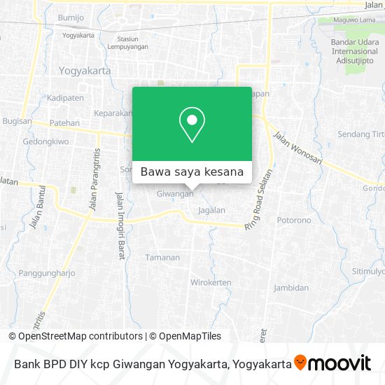Peta Bank BPD DIY kcp Giwangan Yogyakarta
