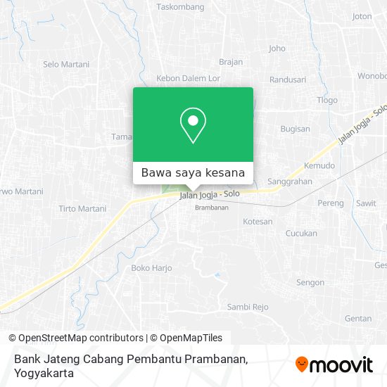 Peta Bank Jateng Cabang Pembantu Prambanan