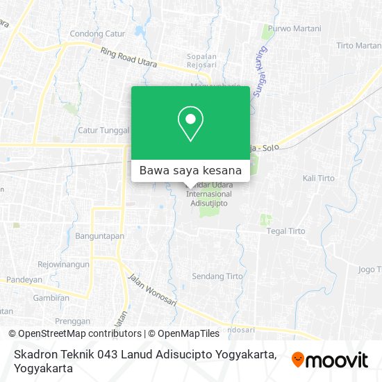 Peta Skadron Teknik 043 Lanud Adisucipto Yogyakarta