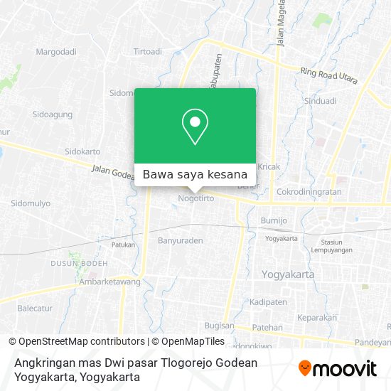 Peta Angkringan mas Dwi pasar Tlogorejo Godean Yogyakarta