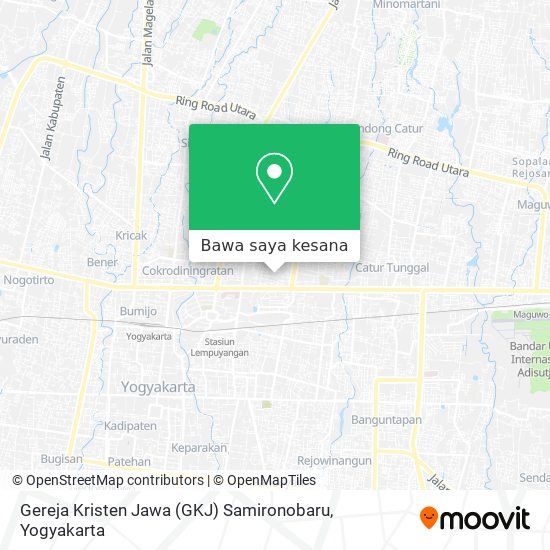 Peta Gereja Kristen Jawa (GKJ) Samironobaru