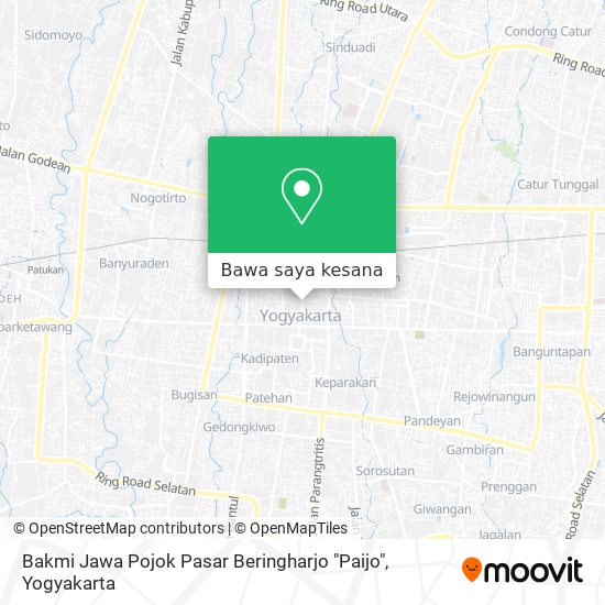 Peta Bakmi Jawa Pojok Pasar Beringharjo "Paijo"
