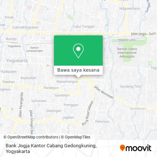 Peta Bank Jogja Kantor Cabang Gedongkuning