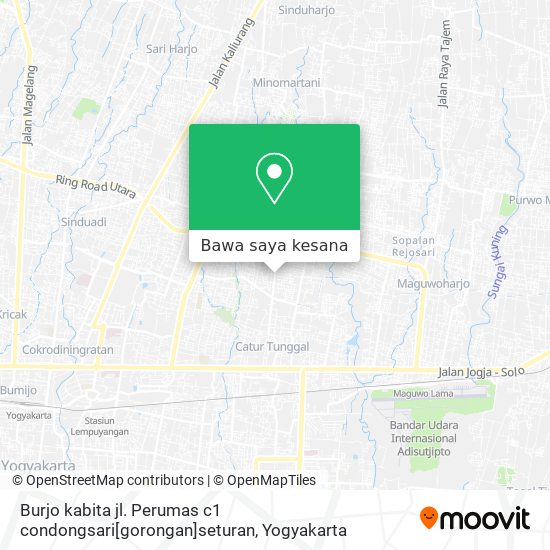 Peta Burjo kabita jl. Perumas c1 condongsari[gorongan]seturan