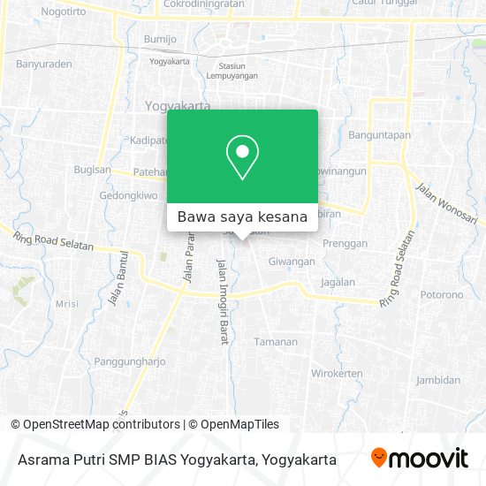 Peta Asrama Putri SMP BIAS  Yogyakarta