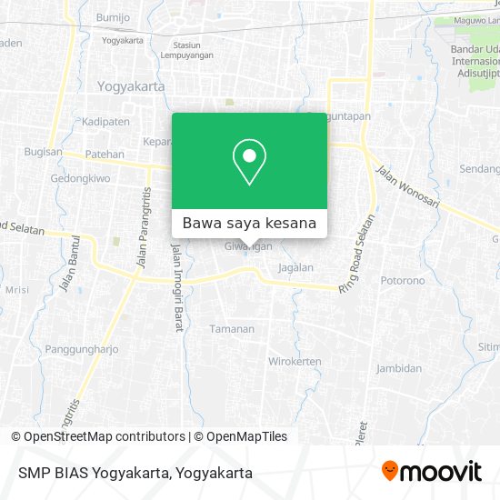 Peta SMP BIAS Yogyakarta