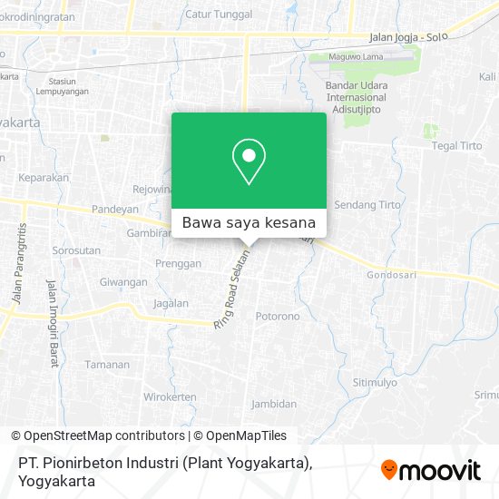 Peta PT. Pionirbeton Industri (Plant Yogyakarta)