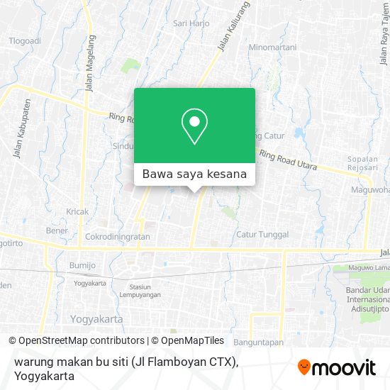 Peta warung makan bu siti (Jl Flamboyan CTX)