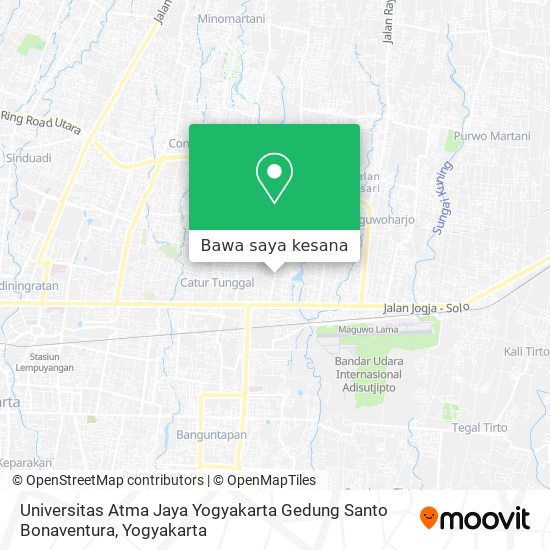 Peta Universitas Atma Jaya Yogyakarta Gedung Santo Bonaventura