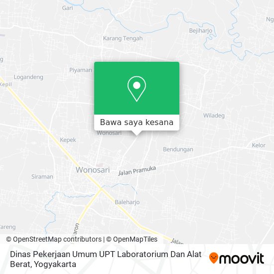 Peta Dinas Pekerjaan Umum UPT Laboratorium Dan Alat Berat