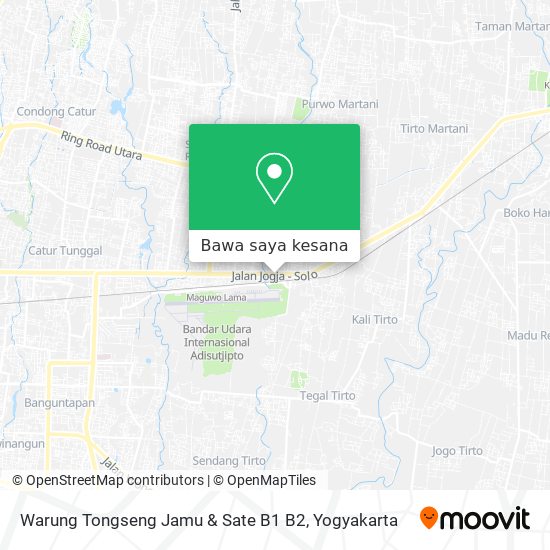 Peta Warung Tongseng Jamu & Sate B1 B2