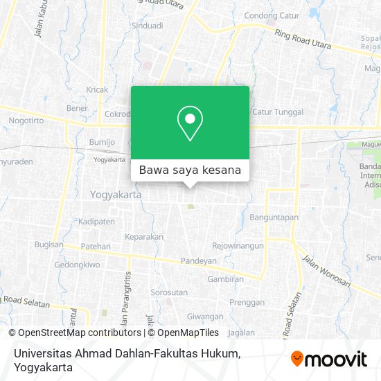Peta Universitas Ahmad Dahlan-Fakultas Hukum