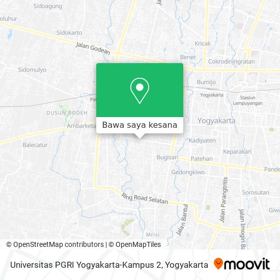 Peta Universitas PGRI Yogyakarta-Kampus 2