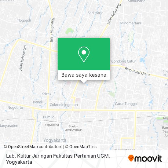 Peta Lab. Kultur Jaringan Fakultas Pertanian UGM