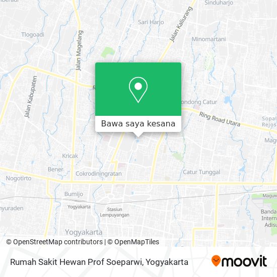 Peta Rumah Sakit Hewan Prof Soeparwi