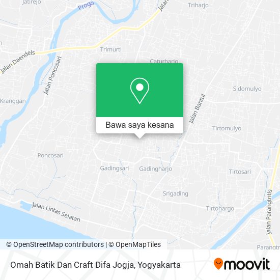 Peta Omah Batik Dan Craft Difa Jogja