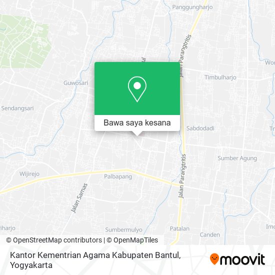 Peta Kantor Kementrian Agama Kabupaten Bantul