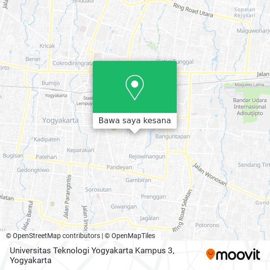 Peta Universitas Teknologi Yogyakarta Kampus 3