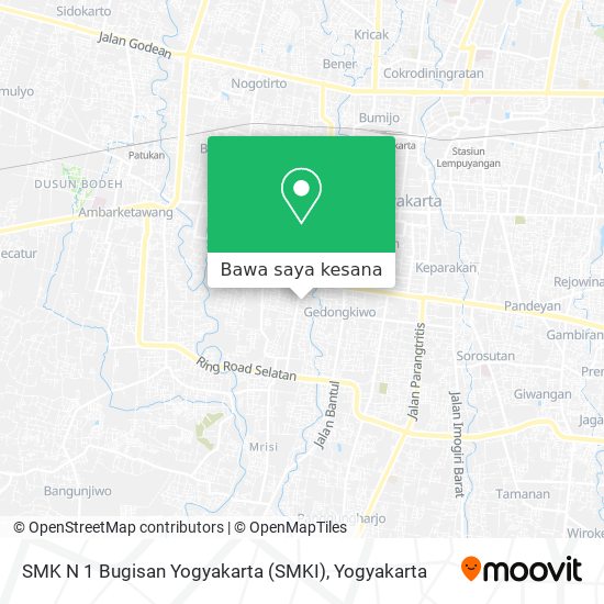 Peta SMK N 1 Bugisan Yogyakarta (SMKI)