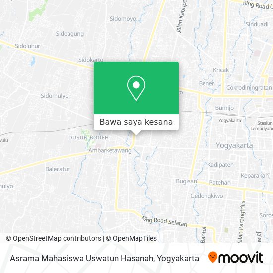Peta Asrama Mahasiswa Uswatun Hasanah