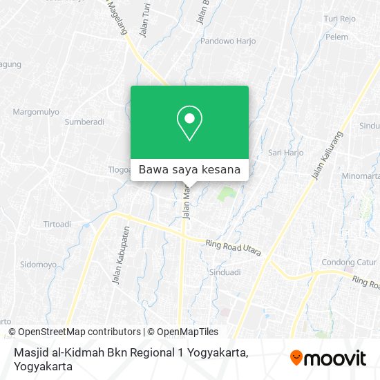 Peta Masjid al-Kidmah Bkn Regional 1 Yogyakarta