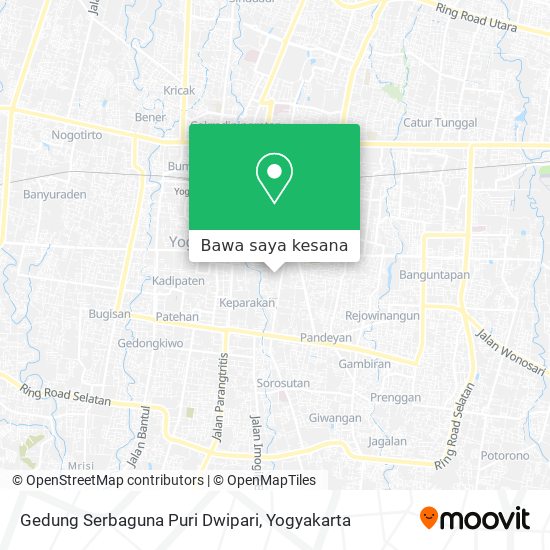 Peta Gedung Serbaguna Puri Dwipari