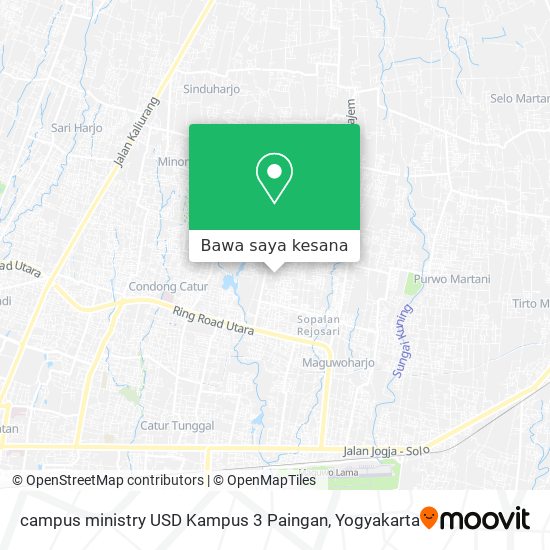 Peta campus ministry USD Kampus 3 Paingan