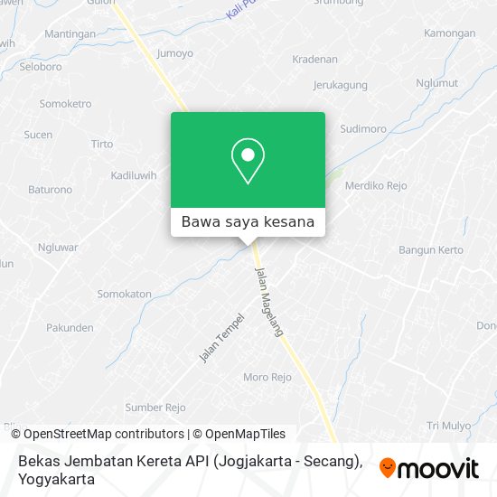 Peta Bekas Jembatan Kereta API (Jogjakarta - Secang)