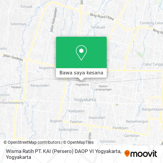 Peta Wisma Ratih PT. KAI (Persero) DAOP VI Yogyakarta