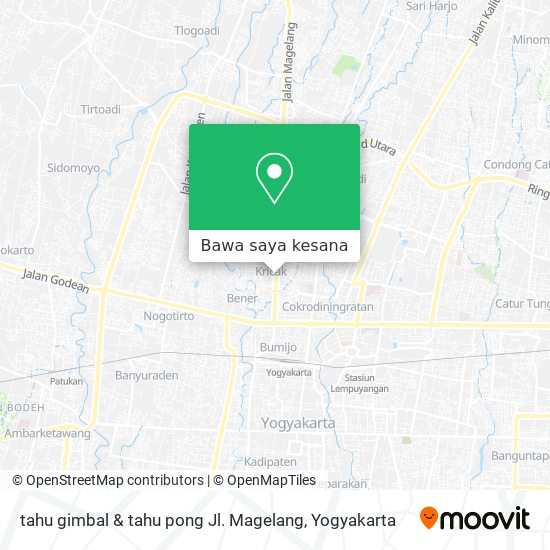 Peta tahu gimbal & tahu pong Jl. Magelang