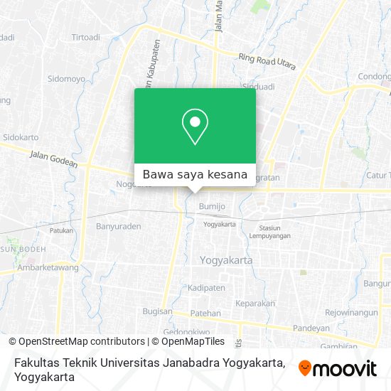 Peta Fakultas Teknik Universitas Janabadra Yogyakarta