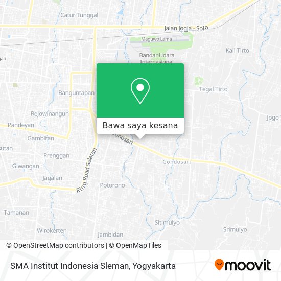 Peta SMA Institut Indonesia Sleman