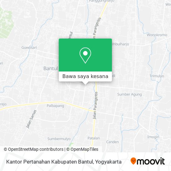 Peta Kantor Pertanahan Kabupaten Bantul