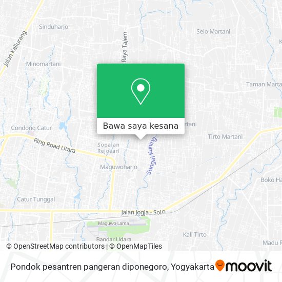 Peta Pondok pesantren pangeran diponegoro