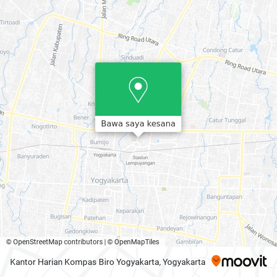 Peta Kantor Harian Kompas Biro Yogyakarta