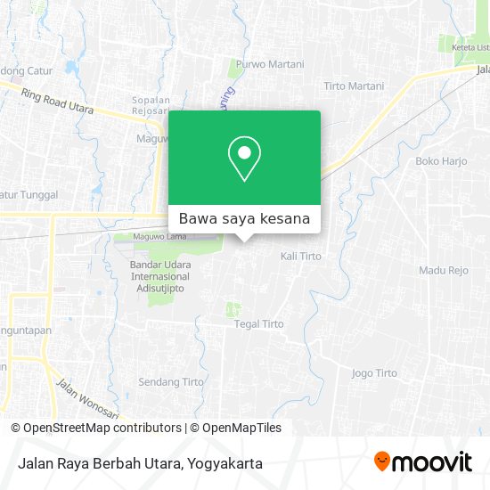 Peta Jalan Raya Berbah Utara